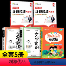 [5本]阅读公式+计算初高级+文学常识上下册 小学通用 [正版]2024版作业帮小学数学计算技法大通关初级高级速算技巧一