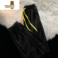 YANXU冰丝速干弹力裤子男2023夏季新款潮流宽松运动裤休闲百搭束脚长裤