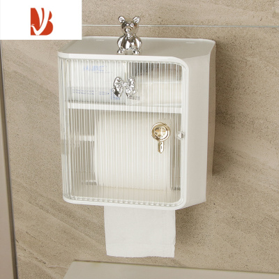 三维工匠卫生间厕纸盒纸巾盒厕所抽纸盒卫生纸置物架放置盒手纸卷纸壁挂式 暴力熊壁挂双层纸巾盒 [卷纸抽纸都可以放]