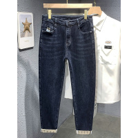 短视频男装高端品质牛仔裤全底印花刺绣男裤子弹性大牛仔