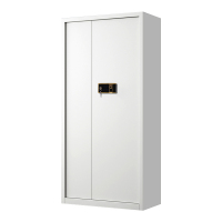 铭威盾指纹电子保密柜钢制密码文件柜档案柜矮柜保密资料柜办公柜通门白色:钥匙指纹锁