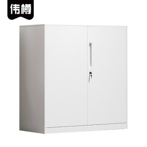 伟樽铁皮矮柜白色对开铁门900*400*925mm台