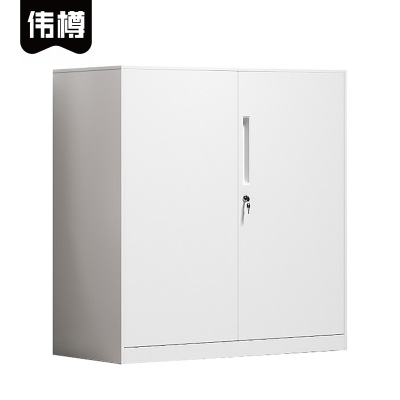 伟樽铁皮矮柜白色对开铁门900*400*925mm台