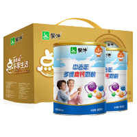蒙牛乐享中老年多维高钙奶粉800g*2罐装礼盒牛奶粉营养食品送礼