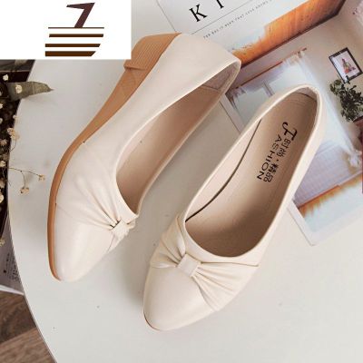 尗卡2020新款单鞋韩版时尚学生浅口尖头低帮鞋坡跟百搭防滑女鞋