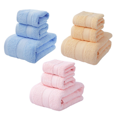 洁丽雅毛浴巾套装亲肤舒适6733/6732/6731(颜色随机)