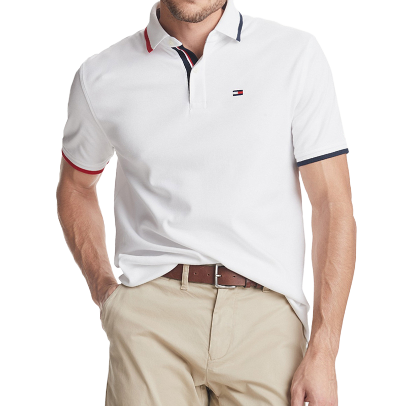 tommy hilfiger 汤米男装 春夏季经典商务刺绣绣标旗标翻领polo衫短袖