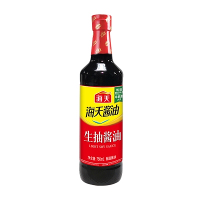 海天生抽酱油750ml 调味料酿造酱油 炒菜上色凉拌调味品