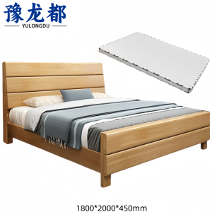 豫龙都 实木床+床垫 1.8m套