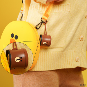 EWA 音为爱蓝牙音箱A119高音质迷你音响无线家用小型低音炮line联名便携式防水大音量超重低音 呆萌棕 布朗熊