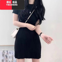 YIBUSHENG韩系茶歇可甜可盐奶甜裙子2024新款温柔风针织轻熟甜美连衣裙女