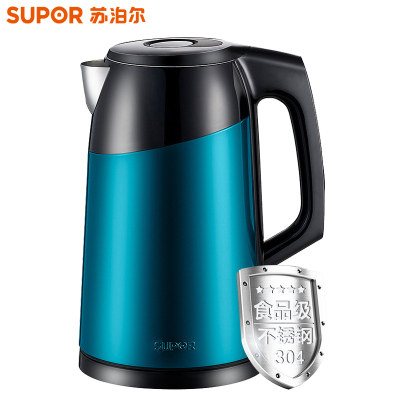 苏泊尔（SUPOR）电水壶多段保温长沸除氯304不锈钢实时温显1.7L容量无缝内胆烧水壶SWF17E16C