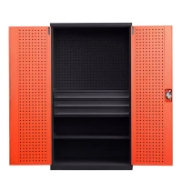 东升顺重型工具柜加厚物件工具储物柜工厂铁皮柜汽修厂零件收纳柜橘色三层三抽带挂板