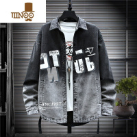YANXU牛仔衬衫男长袖青少年男装潮流高中学生休闲衬衣男士加绒外套