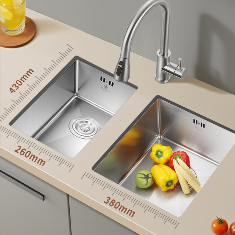 欧琳(OULIN)水槽单槽304不锈钢吧台9162/9163洗菜盆阳台水池