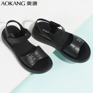 奥康女士凉鞋夏季新款简约百搭日常通勤舒适透气凉鞋休闲外穿沙滩鞋