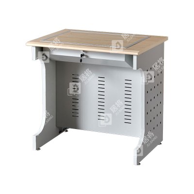 居将 JJ4012410 隐藏式翻转电脑桌培训桌教室机房多媒体学习桌办公桌B款单人位