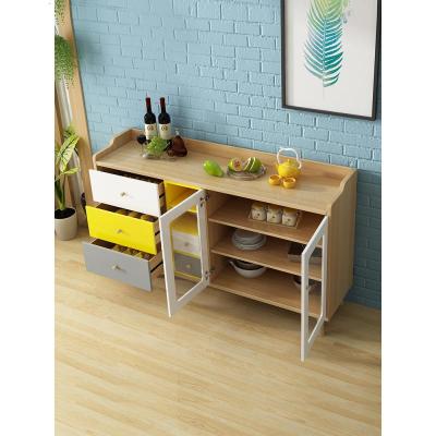 北欧餐边柜客厅碗柜家用厨房柜子储物柜带微波炉柜茶水柜酒柜