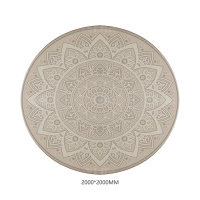 翌嘉YJ40802121 客厅沙发地毯免洗可擦圆形地垫