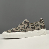 男士一脚蹬懒人鞋春夏透气布鞋欧洲站小众乐福鞋高端男生休闲鞋男