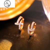 JiMi法式精致耳扣钉子耳圈2023新款独特耳环设计感耳钉女轻奢气质耳饰