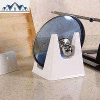 家用坐式锅盖收纳架 厨房塑料锅盖架落地砧板架放菜板的置物架子 三维工匠