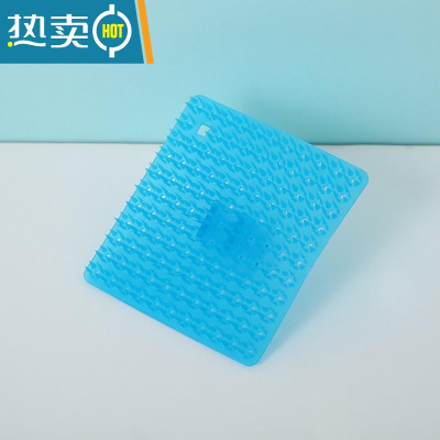 敬平果蔬清洁刷可弯曲清洗蔬菜器土豆水果指套多功能厨房缝隙小刷子 蓝色正方形[2个装]