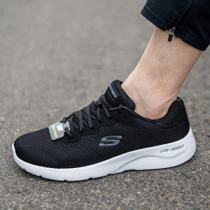 Skechers/斯凯奇男鞋新款健步鞋透气轻质缓震运动休闲鞋58362-BBK ZP