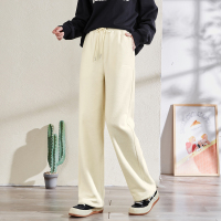[2.5折价79元]唐狮秋季新款运动裤女休闲裤摇粒绒宽松直筒显瘦阔腿抽绳卫裤