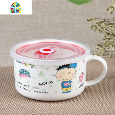 餐饮陶瓷泡面碗带盖密封冰箱微波炉保鲜盒中式大号保鲜碗定购 FENGHOU 单个女孩(关注收藏优先发货)