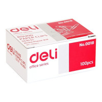 得力(deli) P00018 3#金属回形针 镀镍防锈曲别针回形针 100枚/盒 10小盒装