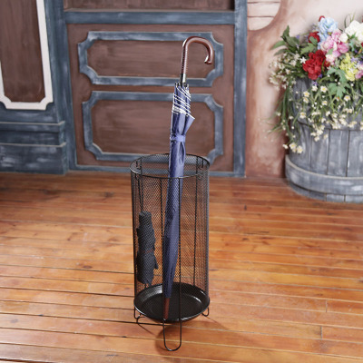 雨伞桶家用口放伞神器酒店大堂商用挂伞架创意雨伞收纳置物架大号—雨伞桶—黑色