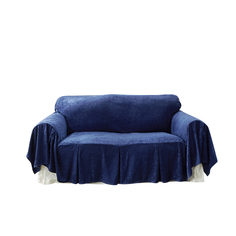 家柏饰(CORATED)沙发巾全盖套罩垫秋冬季北欧式雪尼尔布艺客厅三人组合田园防滑套 雪尼尔深蓝 180*200cm