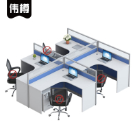 伟樽屏风工位四人位带柜280*240*110cm套
