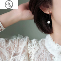 JiMi高级感珍珠蚊香盘耳夹无耳洞女简约耳坠无痛耳环长款耳饰法式复古