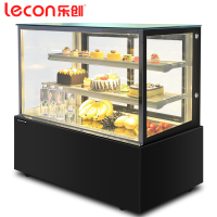 Lecon/乐创 1.5米落地式(黑/白)(弧形/直角)加除雾蛋糕柜展示柜商保鲜冷藏熟食柜LC-DDG05商用冷藏展示柜