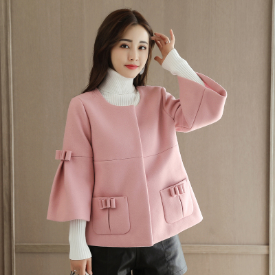 FISHBASKET2020新款女短装装显瘦女大码小个子呢子修身小款毛呢外套外衣毛呢外套