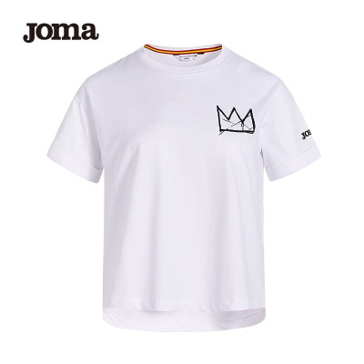 JOMA荷马巴斯奎特联名女士短袖T恤舒适百搭休闲印花上衣女
