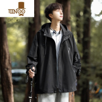 YANXU冲锋衣外套男款宽松美式潮牌机能工装风山系户外风男士夹克