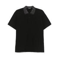 Versace/范思哲男士短袖Polo衫纽扣开合简约直下摆舒适休闲T恤