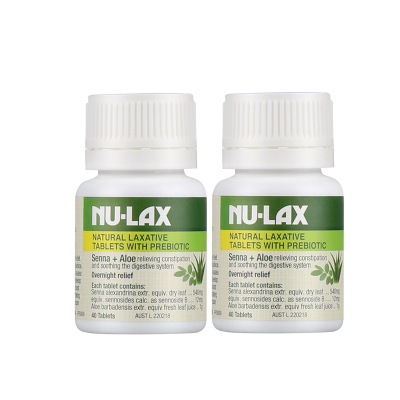 2瓶装-澳洲乐康膏(Nu-lax)40片/50g芦荟味乐康膏润肠营养补充剂2022年3月到期