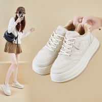 冬季加绒小白鞋新款韩版ins女学生厚底增高运动板鞋休闲