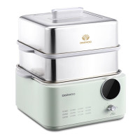 大宇家用多功能电蒸锅12L大容量双层不锈钢DYZL-12L35 莫兰迪绿