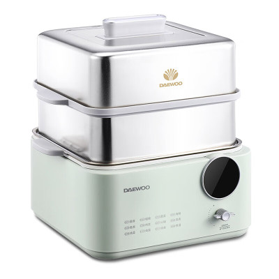 大宇家用多功能电蒸锅12L大容量双层不锈钢DYZL-12L35 莫兰迪绿