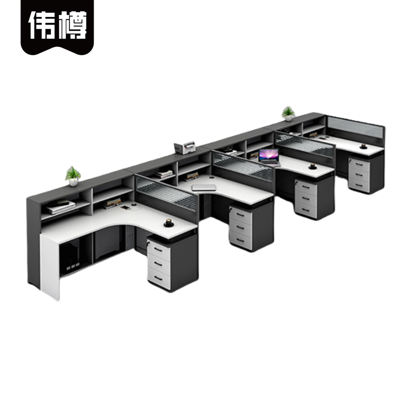 伟樽屏风工位F型四人位560*150*110cm张