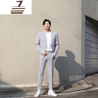 NEWLAKE2019春季西装套装男士韩版外套青少年学生修身休闲职业正装小西服