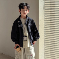 男童外套春秋款2026新款春装夹克上衣大儿童装痞帅炸街工装棒球服