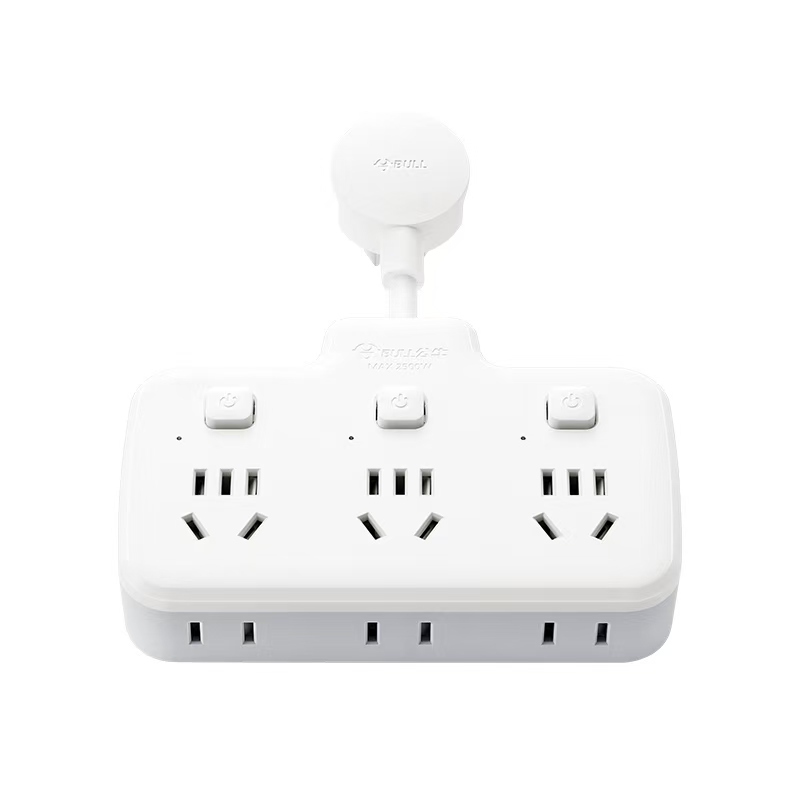 公牛(BULL)柔性转换插头/品字形一转六插座 6位分控开关 GN-97333(单位:个)