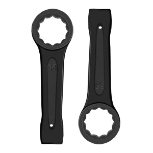 立伟铁牛敲击梅花扳手34mm/把