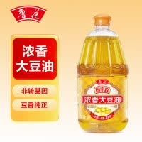 鲁花 厨中香浓香大豆油1.8L非转基因食用油家用小瓶